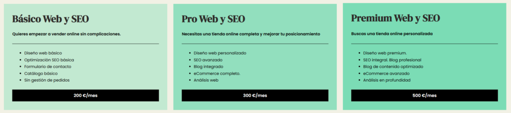 Precios servicio agencia de desarrollo web Precios servicio agencia de desarrollo web